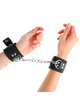 kink - nylon wrist restraints black with leather belt black adjustable 19-29 cm x 5.1 cm