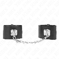 kink - muÑequeras fijas con cadena 30 cm y cierre candado negro ajustable 16-23 cm x 5.5 cm
