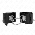 kink - muÑequeras fijas con anilla y cierre candado negro ajustable 16-23 cm x 5.5 cm