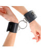 kink - fixed wrist restraints with ring and padlock closure black adjustable 16-23 cm x 5.5 cm