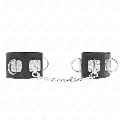 kink - muÑequeras multiposiciÓn con cierre candado negro ajustable 16-23 cm x 5.5 cm