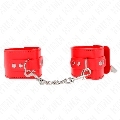 kink - muÑequeras con cierre candado rojo ajustable 16-23 cm x 5.5 cm