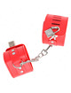 kink - wrist restraints with padlock closure red adjustable 16-23 cm x 5.5 cm