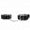 kink - muÑequeras finas en forma de bisagra negro ajustable 16-22 cm x 3.5 cm