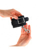 kink - muÑequeras simples con fila de remaches negro ajustable 17-28 cm x 5 cm