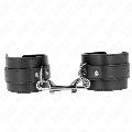kink - muÑequeras simples con fila de remaches y hebilla grande negro ajustable 17-28 cm x 5 cm