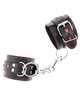 kink - muÑequeras negro con incrustaciÓn de corazÓn rojo ajustable 21-28 cm x 5.5 cm