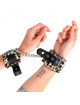 kink - leopard real leather wrist restraint adjustable 18-29 cm x 5.5 cm
