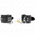 kink - muÑequeras con bloqueo de candado en anillas negro ajustable 20-28 cm x 5.5 cm