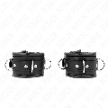 kink - heavy wrist restraints with black fur lined adjustable 20-30 cm x 6 cm