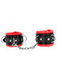 kink - muÑequeras estilo heavy forro rojo ajustable 20-30 cm x 6 cm