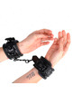 kink - muÑequeras con patrÓn de diamantes negro ajustable 17-26 cm x 5.5 cm