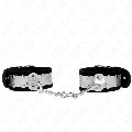 kink - muÑequeras finas negro / plateado 30 x 4 cm