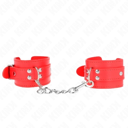 kink - muÑequeras sencillas rojo ajustable 20-23 cm x 5.5 cm