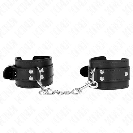 kink - muÑequeras sencillas negro ajustable 20-23 cm x 5.5 cm