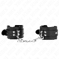 kink - muÑequeras sencillas negro ajustable 20-23 cm x 5.5 cm