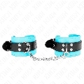 kink - muÑequeras con gancho forro azul ajustable 20-28 cm x 5.5 cm