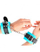 kink - muÑequeras con gancho forro azul ajustable 20-28 cm x 5.5 cm