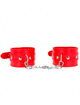 kink - muÑequeras con tachuelas rojo ajustable 23-33 cm