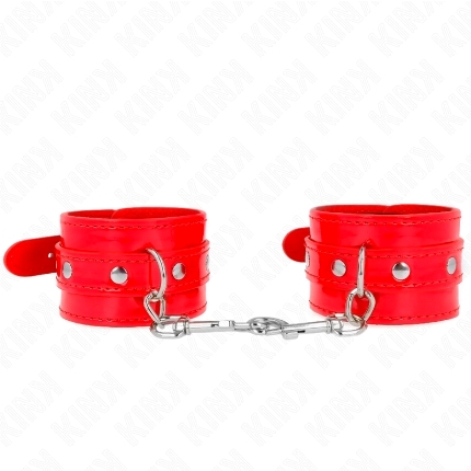 kink - muÑequeras con tachuelas rojo ajustable 23-33 cm