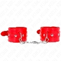 kink - muÑequeras con tachuelas rojo ajustable 23-33 cm