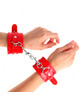kink - muÑequeras con tachuelas rojo ajustable 23-33 cm