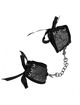 Kink - scandal wrist restraints black lace details 24.5 cm x 6.5 cm