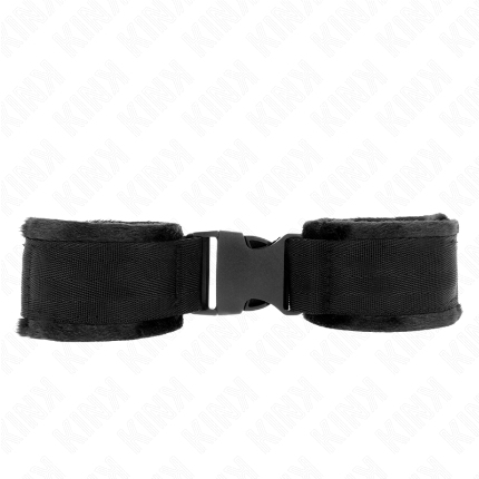 kink - muÑequeras nylon negro modelo 1 ajustable 25-35 cm x 6 cm