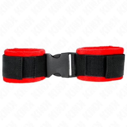 kink - muÑequeras nylon rojo-negro modelo 1 ajustable 25-35 cm x 6 cm