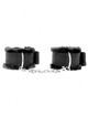 kink - furry lined wrist restraints black adjustable 17-31 cm x 7 cm