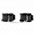 kink - muÑequeras forrada negro ajustable 17-31 cm x 7 cm