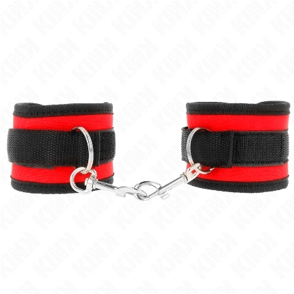 kink - muÑequeras nylon rojo-negro modelo 2 ajustable 18-35 cm x 6 cm