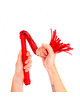 kink - whip with red textured handle 48.5 cm