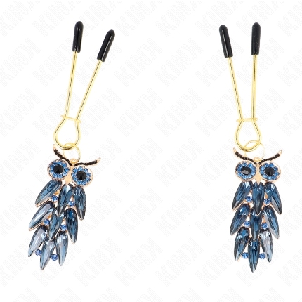 kink - pinzas para pezones con colgante de bÚho 6 cm
