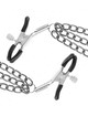 kink - pinzas para pezones con triple cadena negro 20/23/28 cm