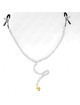kink - chain nipple clamps with horn pendant 30 cm