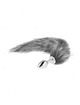 Kink - anal plug size s 7 x 3 cm with synthetic tail 40 cm grey
