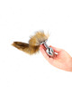 Kink - anal plug size l 10 x 4 cm with synthetic tail 40 cm brown