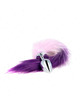 Kink - anal plug size l 10 x 4 cm with synthetic tail 40 cm purple