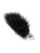 Kink - stainless steel anal plug 11 x 7 cm with feather 11 cm