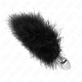 Plug Anal Kink Aço com Plumas 11 cm
