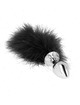 Kink - stainless steel anal plug 11 x 7 cm with feather 11 cm