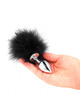 Kink - stainless steel anal plug 11 x 7 cm with feather 11 cm