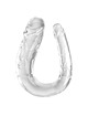 king cock - double trouble dildo doble 44 cm transparente