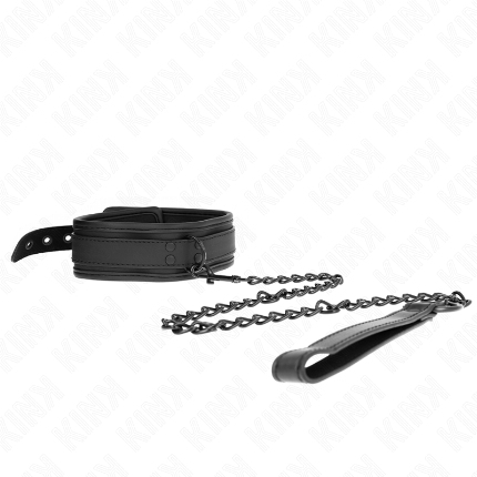 Coleira Kink Neoprene com Trela Preto