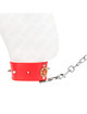 kink - collar con correa 65 cm cuello de diamantes rojo ajustable 35-51 cm x 7 cm