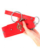 kink - collar con correa 65 cm cuello de diamantes rojo ajustable 35-51 cm x 7 cm