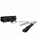 kink - necklace with leash 65 cm with silver studs model 1 adjustable 36-43 cm x 5 cm