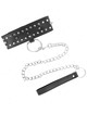 kink - necklace with leash 65 cm with silver studs model 1 adjustable 36-43 cm x 5 cm