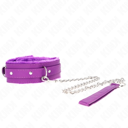 Coleira Kink com Trela Roxo